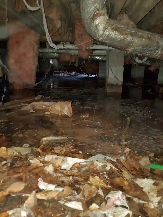 Crawl space flood assessment for Commercial Water Damage Restoration in Gilmer